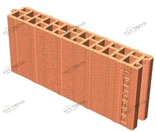 T2D Блок перегородок из кирпича Poroton® tramezze M50