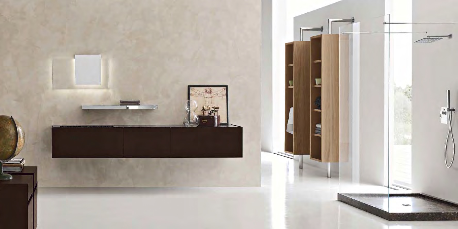 Toscoquattro Смеситель-полка 100 см для раковины Rubinetteria полиров.нерж.сталь 08RB2IL - Вид №1