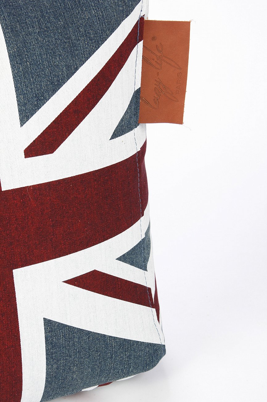Пуф Londres английский флаг LAZY LIFE PARIS ДИЗАЙНЕРСКИЕ 051200 Белый;красный;синий;разноцветный  - Вид №2