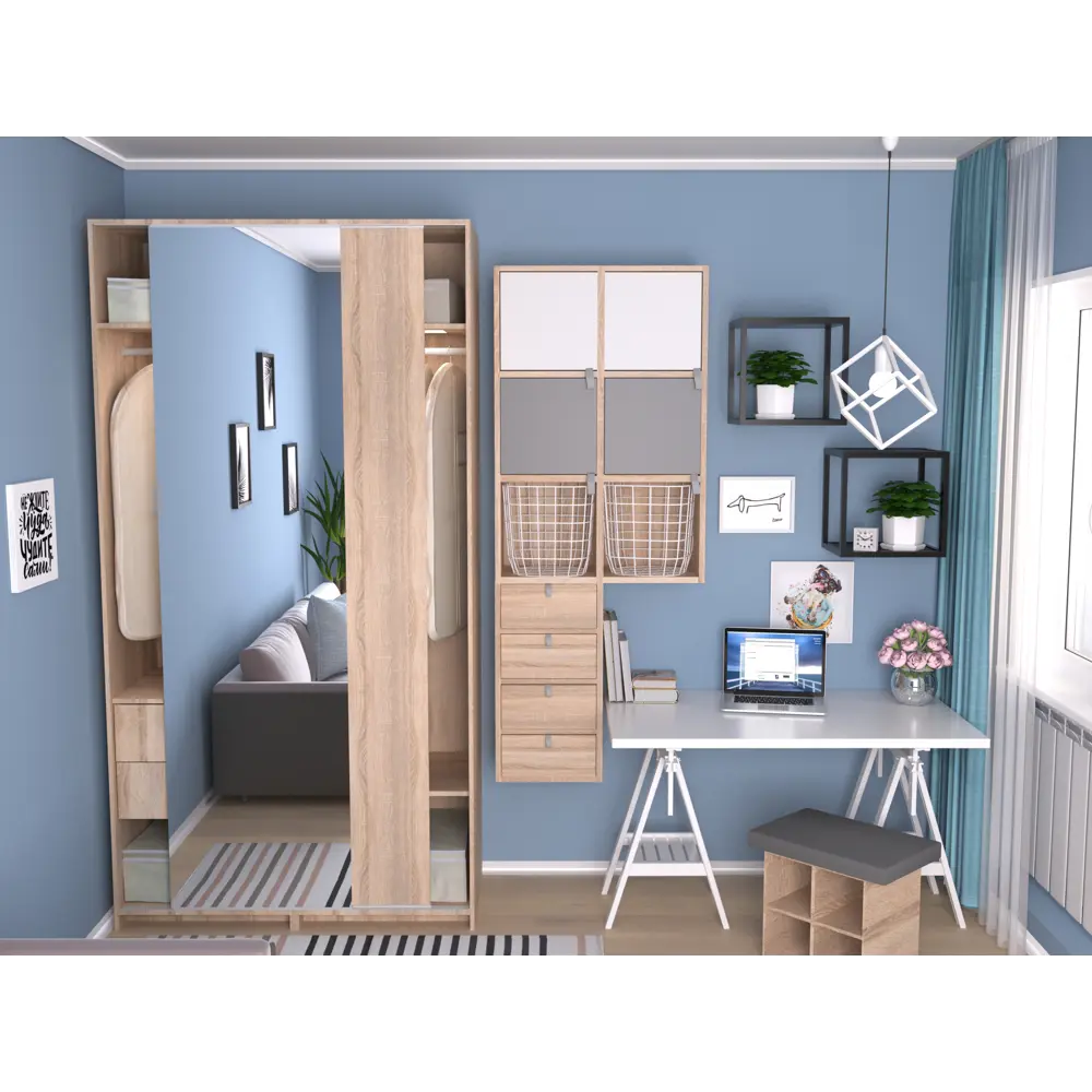 Короб Spaceo с крышкой 55х18x44 см нетканный материал цвет бежевый STLM-2132672 - Вид №5