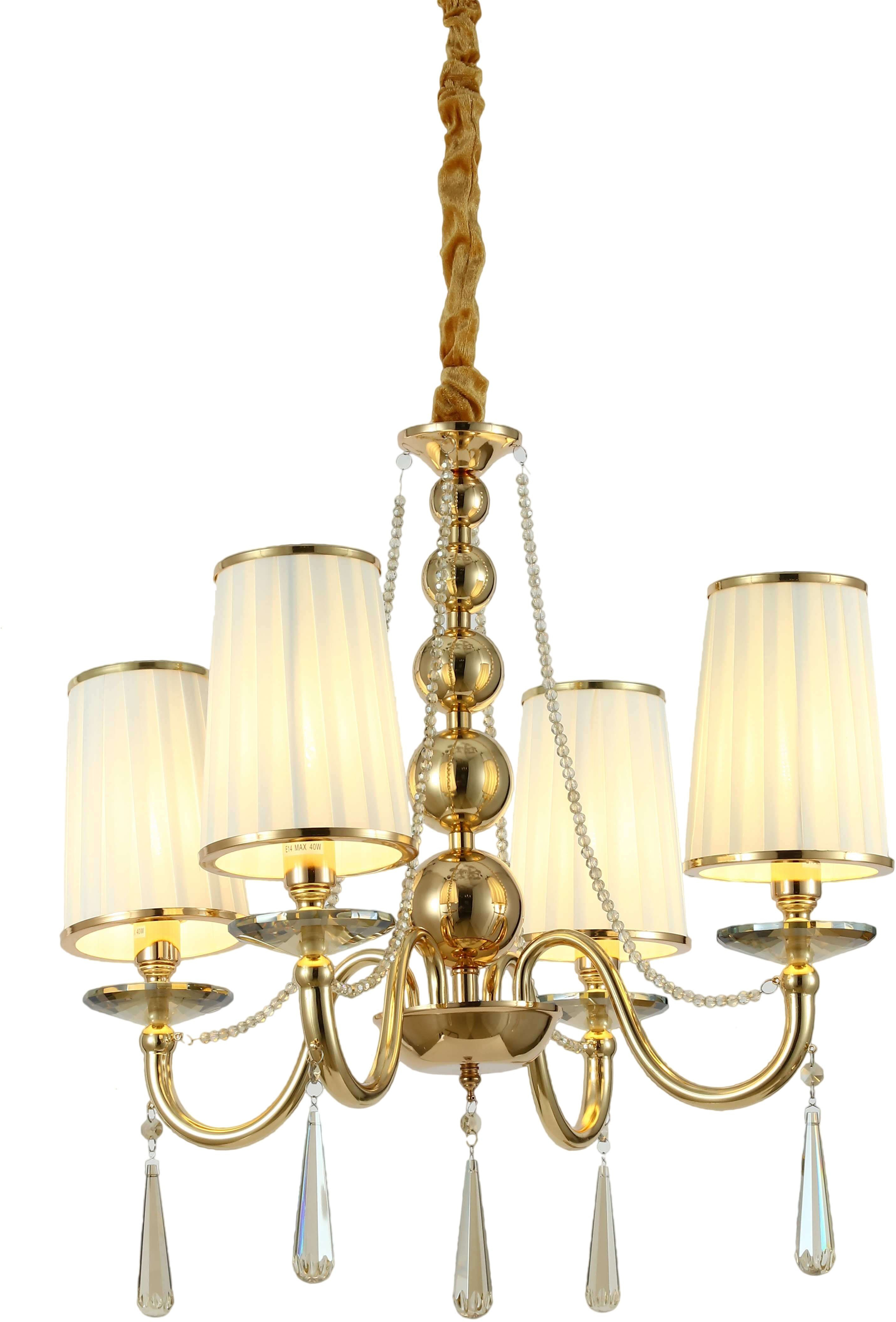 90477623 Люстра подвесная Fabione LDP 1200-4 F.GD 4 лампы 12 м² цвет золото STLM-0243404 LUMINA DECO