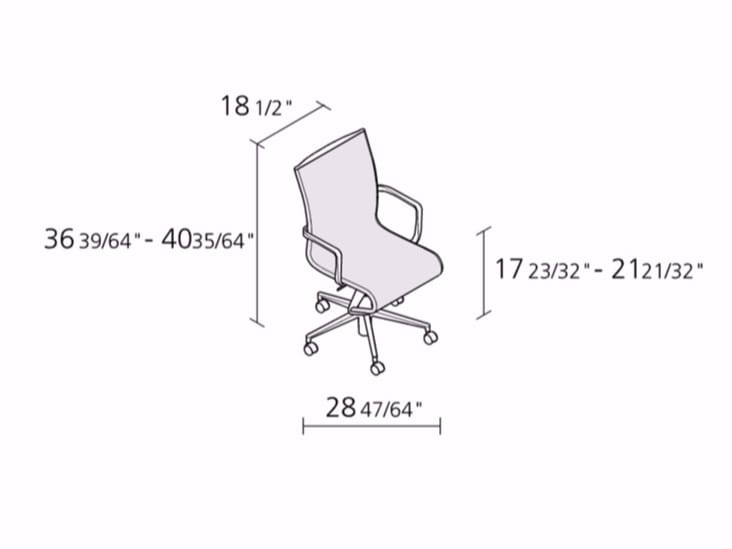 Регулируемое по высоте вращающееся офисное кресло с подлокотниками Alias рамка ARCH-00065977 - Вид №2