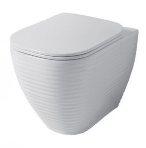 LO002RIM56 Приставной унитаз напольный Серый Disegno Ceramica Loom Италия