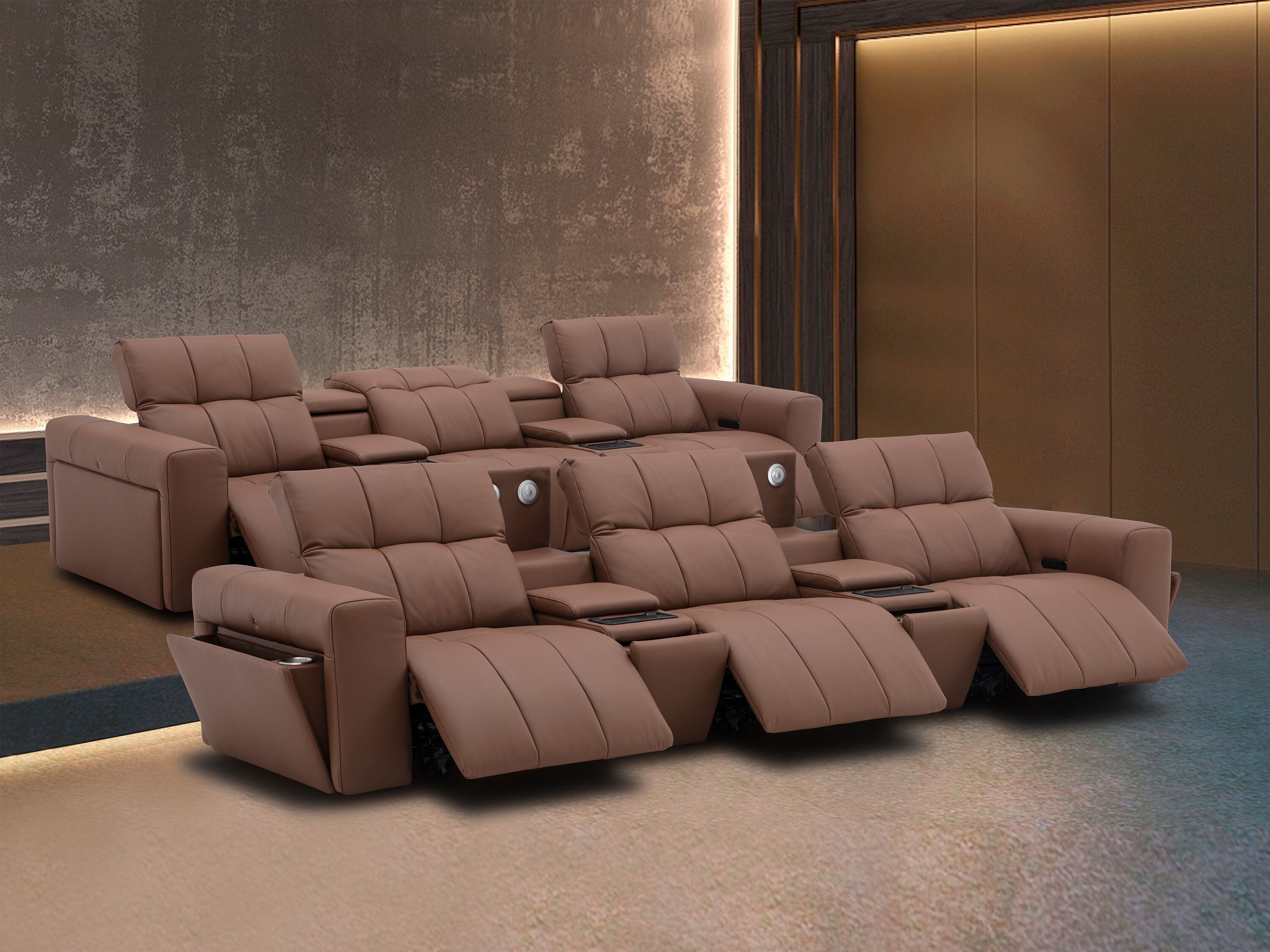 Кожаный диван с электроприводом на 3 места CAMPO DE' FIORI 5360 ARCH-00073532 - Вид №12