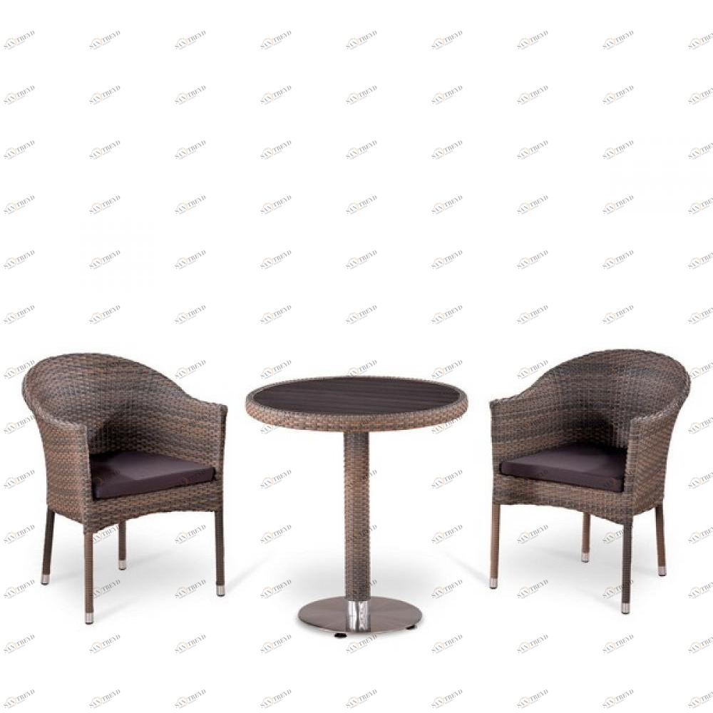 Мебель из ротанга серая на 2 персоны Ziko AFINA  241002 Серый 