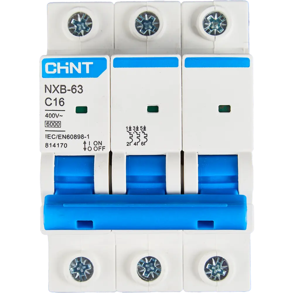 Автоматический выключатель CHINT NXB-63 3P C16 А 6 кА 85334571 STLM-2187048  - Вид №1