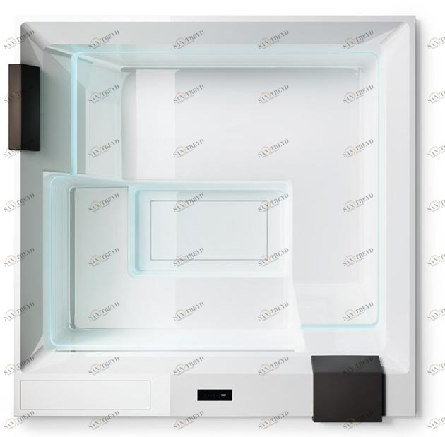 Gruppo Treesse Квадратный мини-бассейн с хромотерапией с гидромассажем Treesse ghost sun-id-1482162