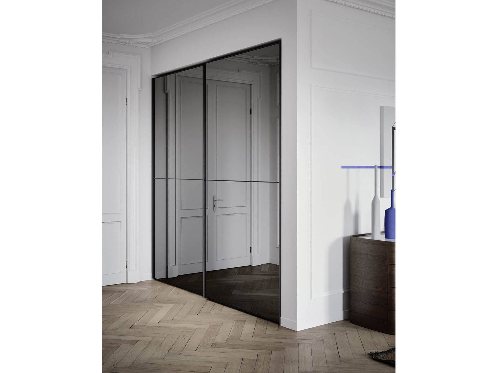 Шкаф с раздвижными дверями с зеркалом Novamobili CRYSTAL ARCH-00108079 - Вид №2