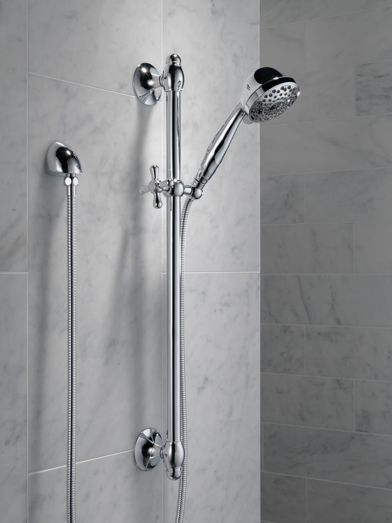 51708-PB Ручной душ с раздвижной штангой Premium 7 позиций Delta Faucet Universal Showering Полированная латунь  - Вид №2