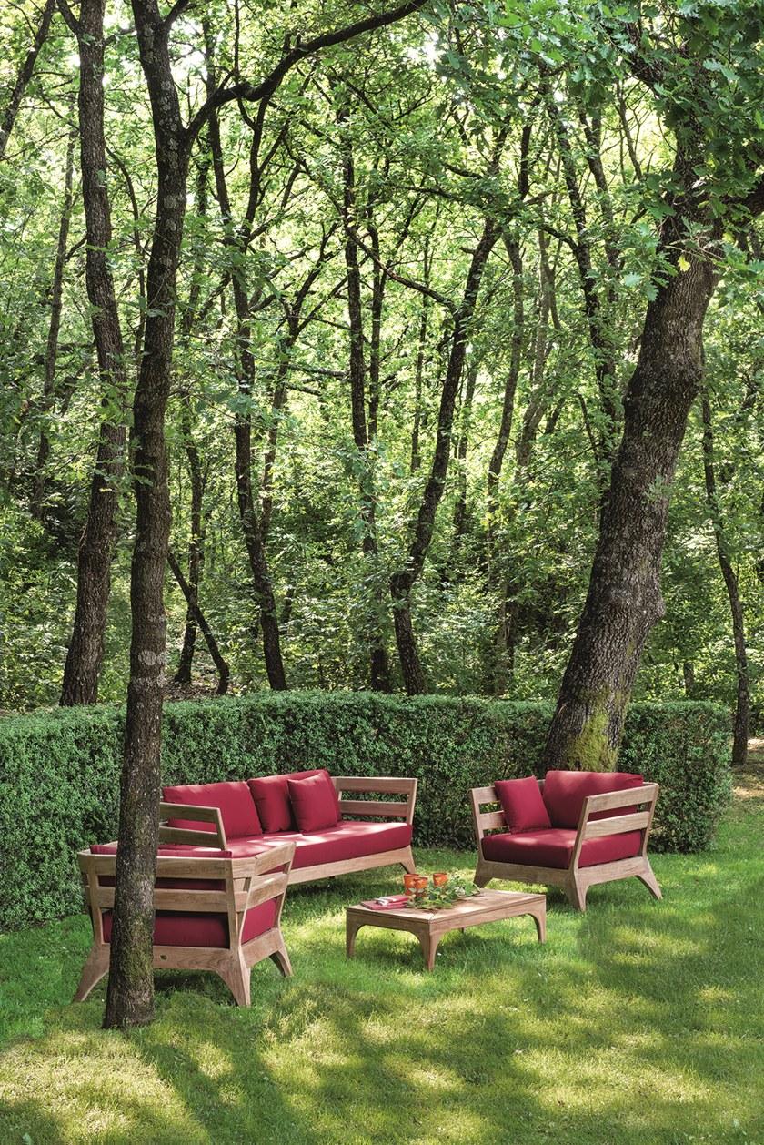 Ethimo Прямоугольный столик для сада из тика Village Vitr0100 - Вид №4