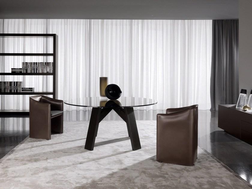 Minotti Мягкое кожаное кресло с подлокотниками sun-id-1425655 - Вид №1