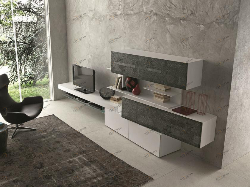 Presotto Модульная лакированная модульная стенка для хранения вещей Inclinart pietra sun-id-1430867
