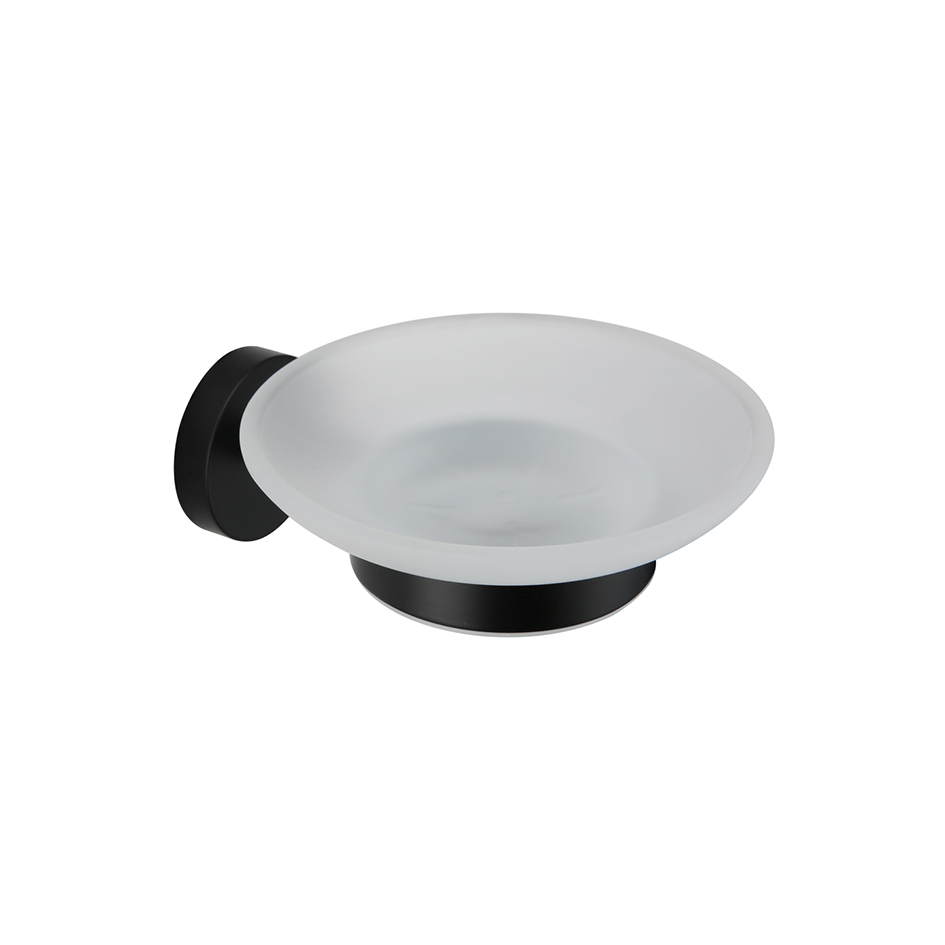 Мыльница стеклянная MELANA MLN-867010-1B черная 867 серия черная