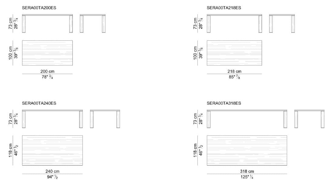 Деревянный прямоугольный стол i 4 Mariani вечер ARCH-00000047 - Вид №3