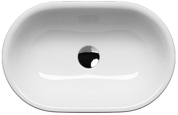 903011 Подвесная раковина настенная овальная GSI ceramica Sand белая - Вид №1