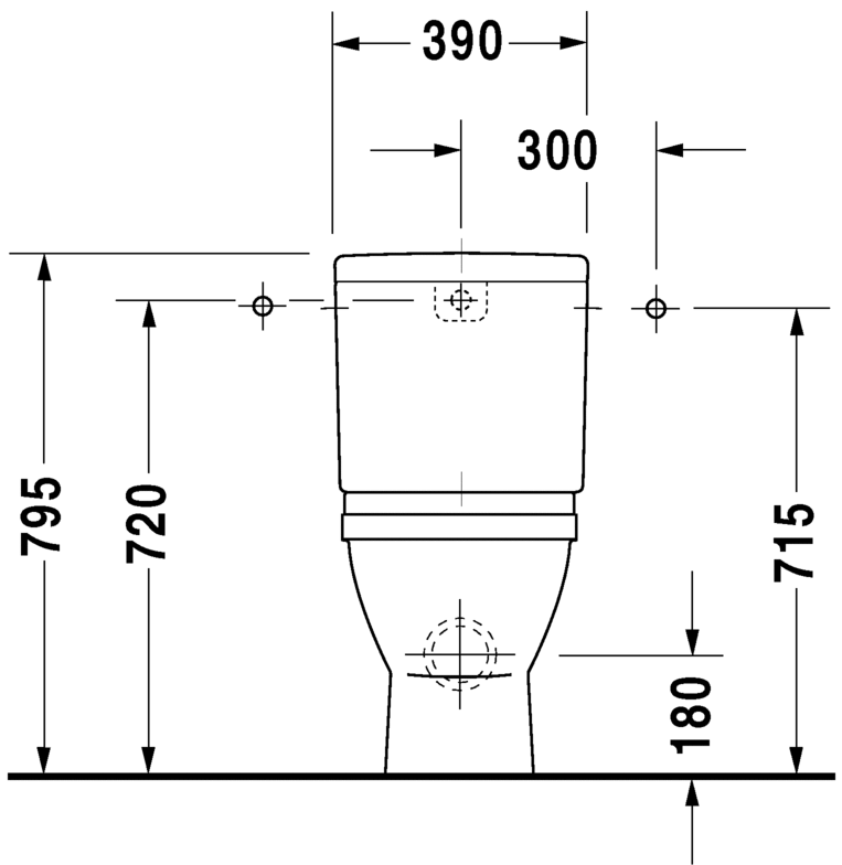 0128090064 Компакт унитаз с бачком Белый Duravit Starck 3 Германия - Вид №3