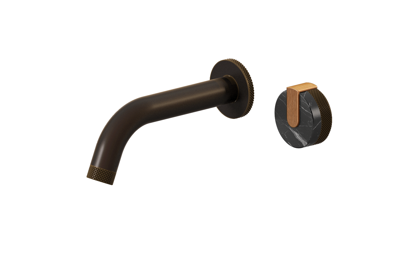 E-11535-R2MB-L1BRG-OB Настенный прогрессивный смеситель скрытого монтажа для раковины GRAFF MOD+