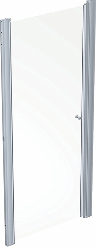 500.903.00.5 Распашная дверь IDO Showerama 10-0, IDO Showerama 10-0, матовый профиль / прозрачное стекло, 950 мм  - Вид №2