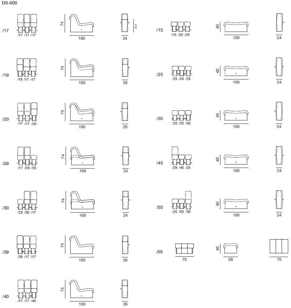 de Sede Модульный садовый диван Ds-600 sun-id-1410259 - Вид №2