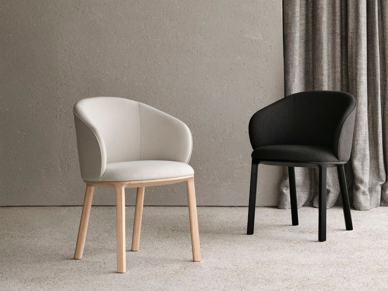 Мягкий стул из ткани Ethnicraft UNDA SALT ARCH-00043169 - Вид №3