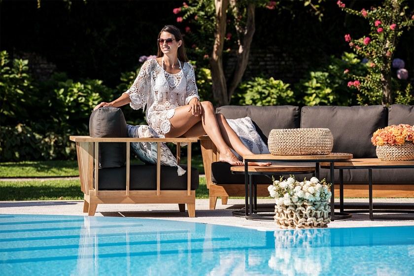 cbdesign 3-местный садовый диван из тика Meet you Tj 377 - Вид №7