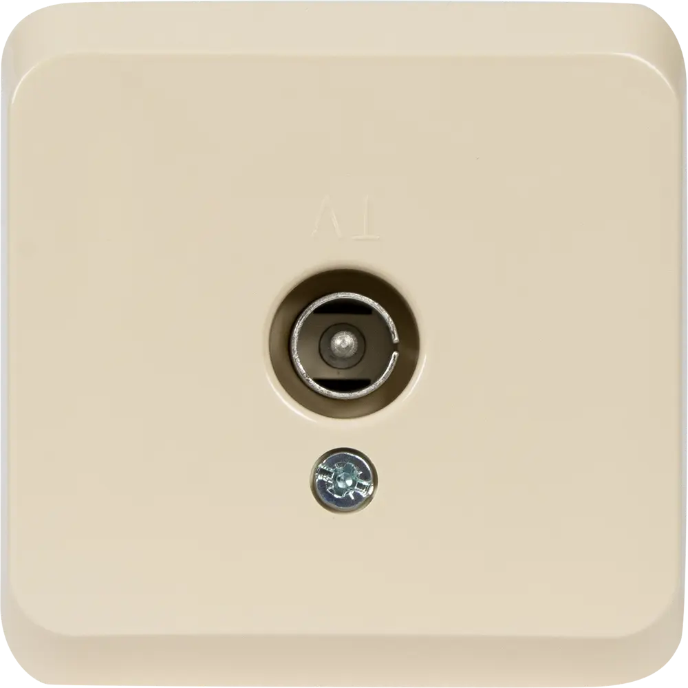 ТВ-розетка SYSTEME ELECTRIC Этюд кремовая для антенны 12511246 STLM-1538435