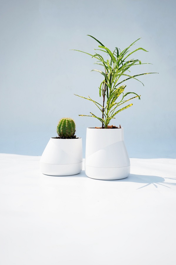 QLX20002-WH Горшок цветочный hill pot, большой, белый Qualy  - Вид №3