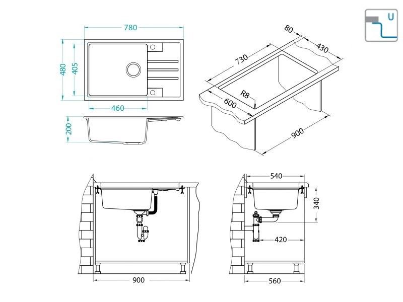 Мойка Alveus INTERMEZZO 130 1117048 - Вид №3