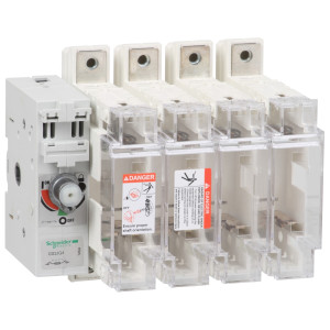 GS2JG4 Рубильник с предохранителем GS 100А 4P, 22X58 Schneider Electric TeSys