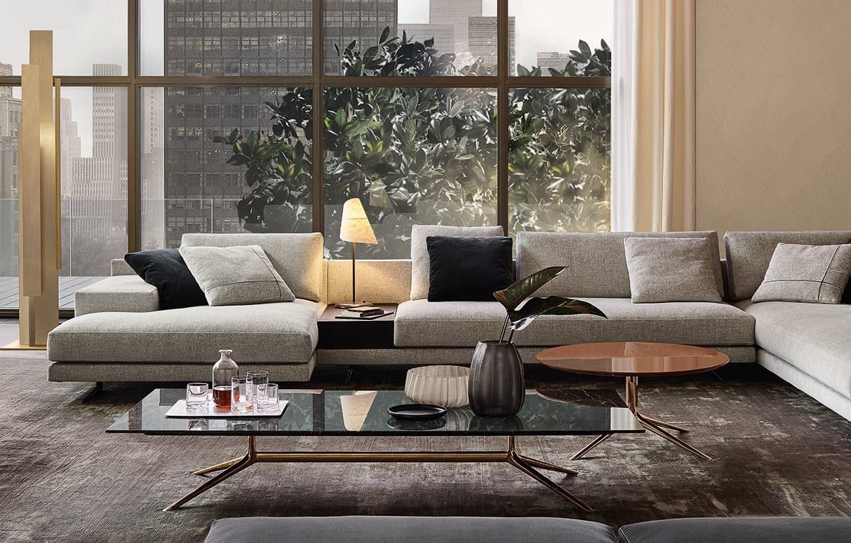 Мраморный круглый низкий журнальный столик Poliform ARCH-00116743 - Вид №7