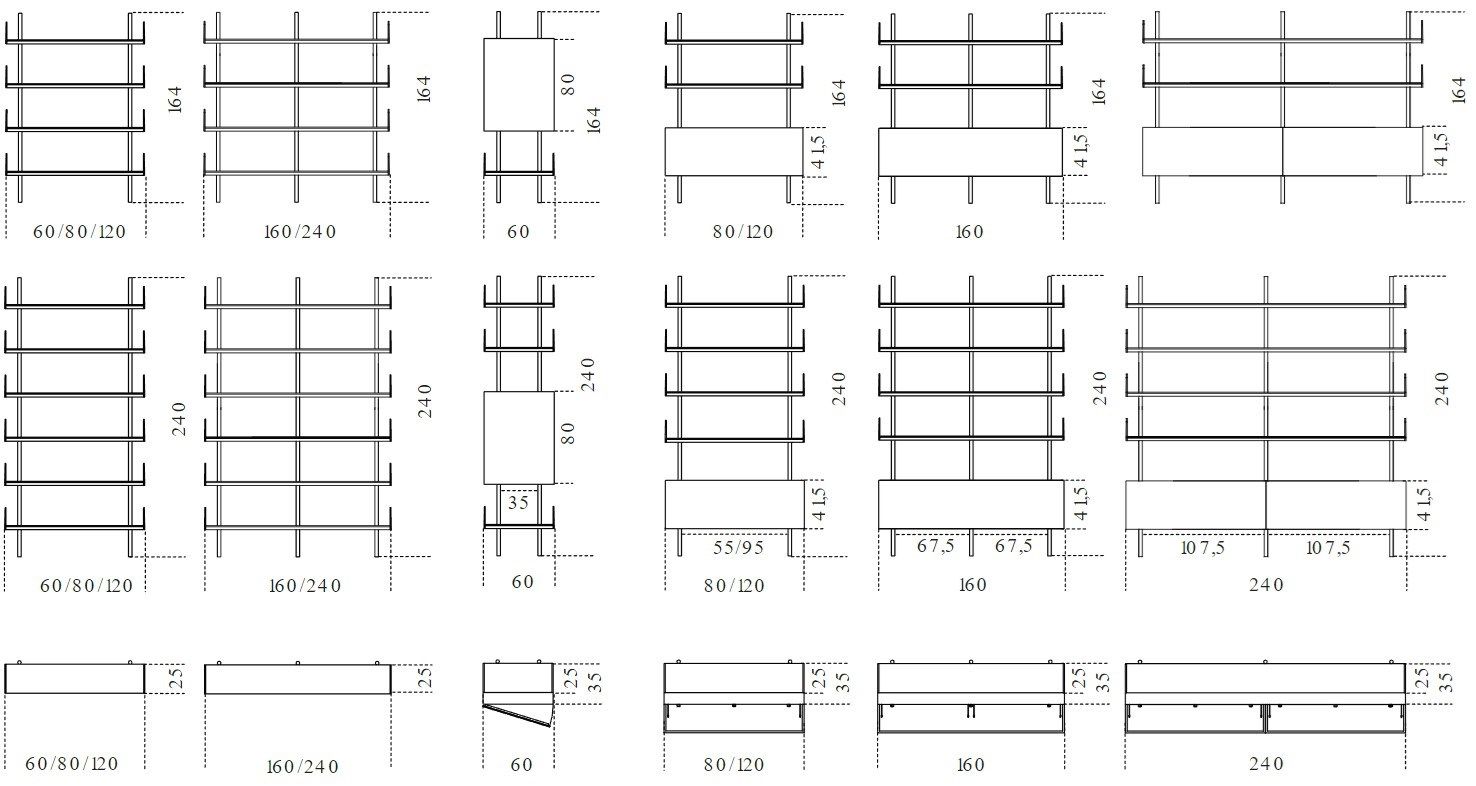 Деревянный секционный книжный шкаф Gallotti&Radice ARCH-00103386 - Вид №3