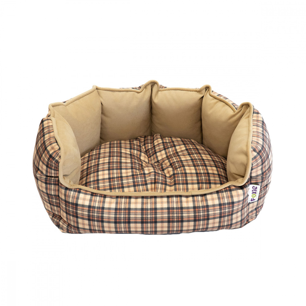 ПР0054242 Лежак для животных Geometry Клетка 53х46см бежево-коричневый Foxie 