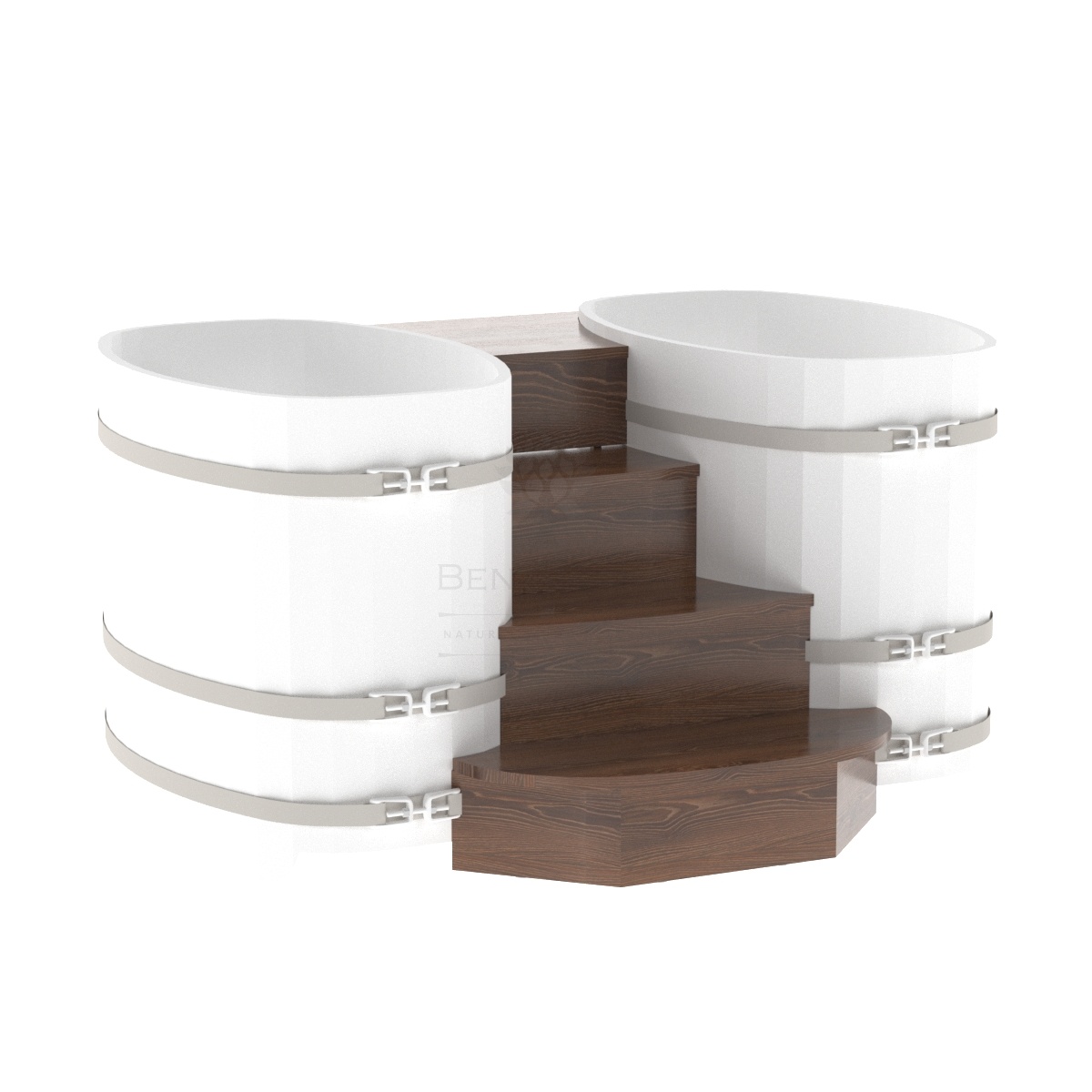 2133 Подиум на 2 купели 0,76х1,16 дуб мореный Alyarus 