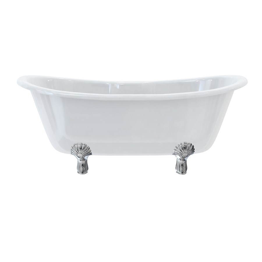 Burlington Двухсторонняя ванна Bateau с роскошными ножками с ножками Luxury Arc в черном цвете L2B T10F  - Вид №4