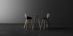 098112 Круглый барный стол дерево Vondom Faz