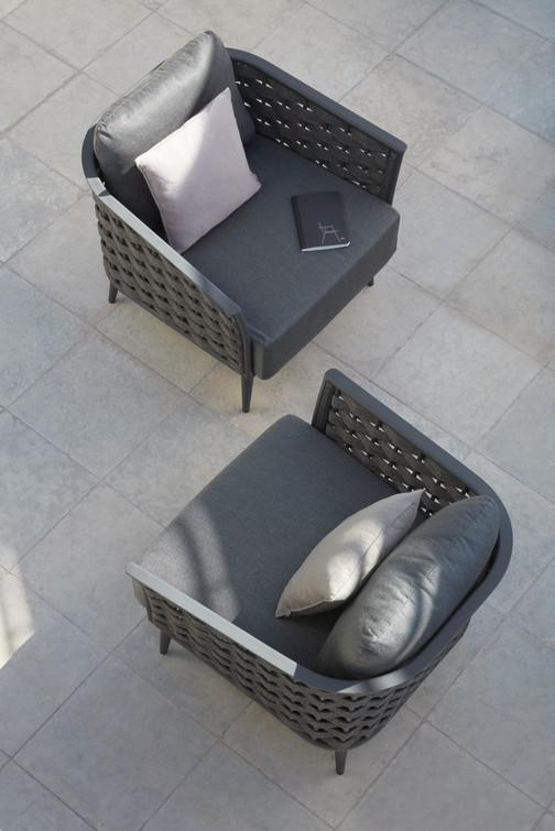 MNST578 1 мест.ная лава веревка 45мм антрацит Manutti Cascade - Вид №6