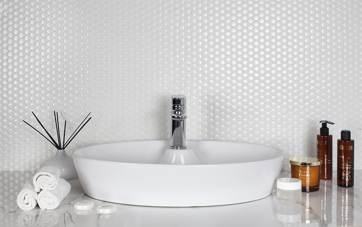 Белоснежная мозаика Starmosaic Shapes Penny Round – элегантность в каждой детали STP-ST537 INCOLOR - Вид №3