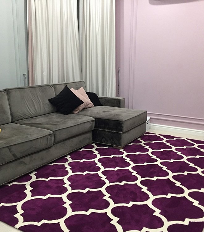 Ковер Trelli белый 140х200 DOLLY CAPRETS ДИЗАЙНЕРСКИЕ, ТРЕЛЬЯЖНЫЙ УЗОР 015108 Белый;чёрный  - Вид №2