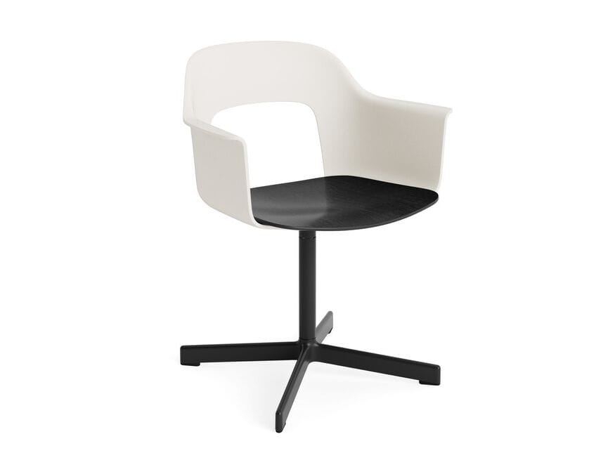 Вращающееся кресло с подлокотниками из полипропилена с деревянным сиденьем Hay макет ARCH-00049703 - Вид №32