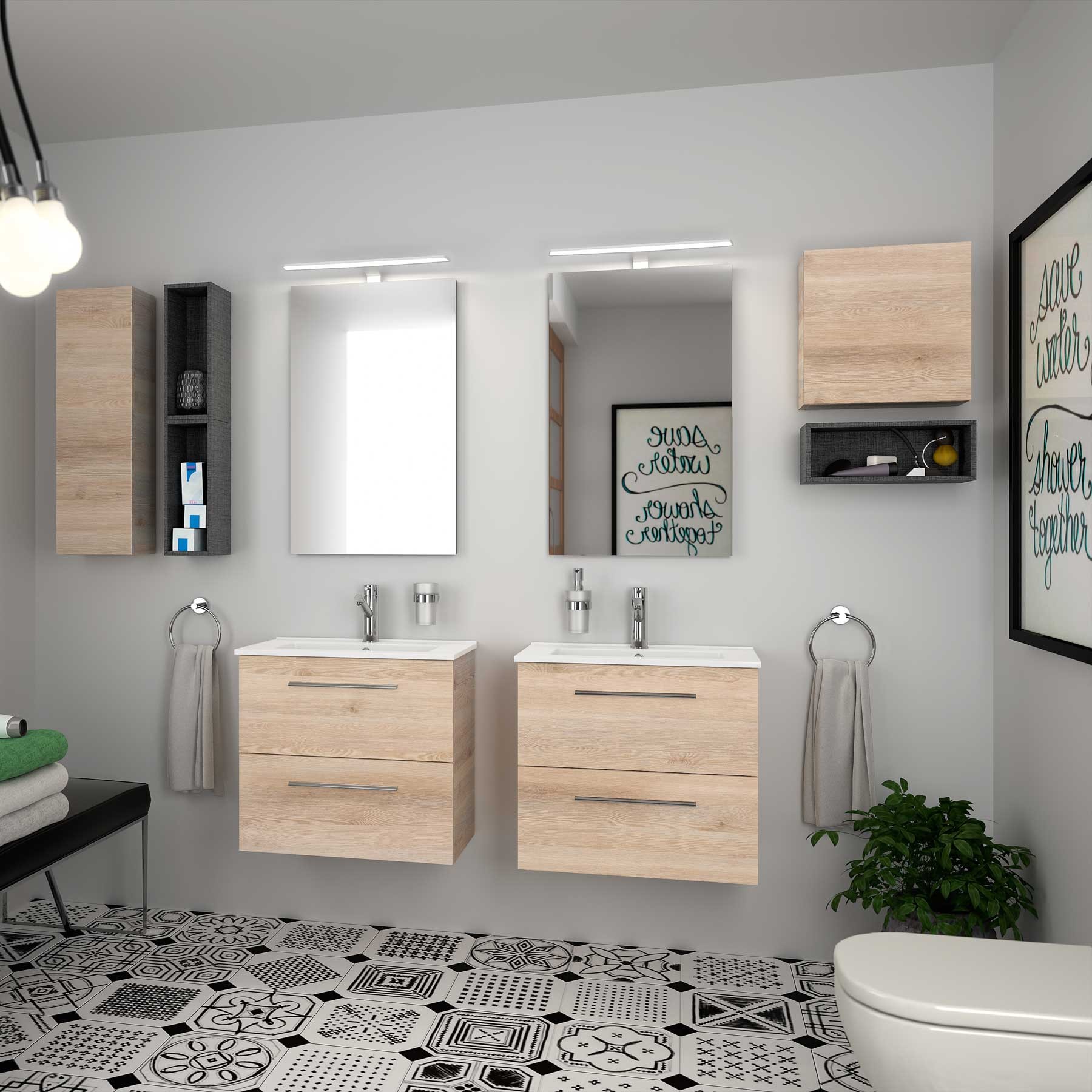 21684 SALGAR Раковина S35 610 superfine БЕЛЫЙ ФАРФОР 610 x 20 x 360 мм - Вид №2