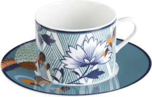 10663824 Meissen Чашка кофейная с блюдцем Meissen "Коллаж. Влюбленные" 150мл, п/к Фарфор