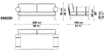 B&B Italia Outdoor Садовый диван из ткани Ribes sun-id-1376014 - Вид №33