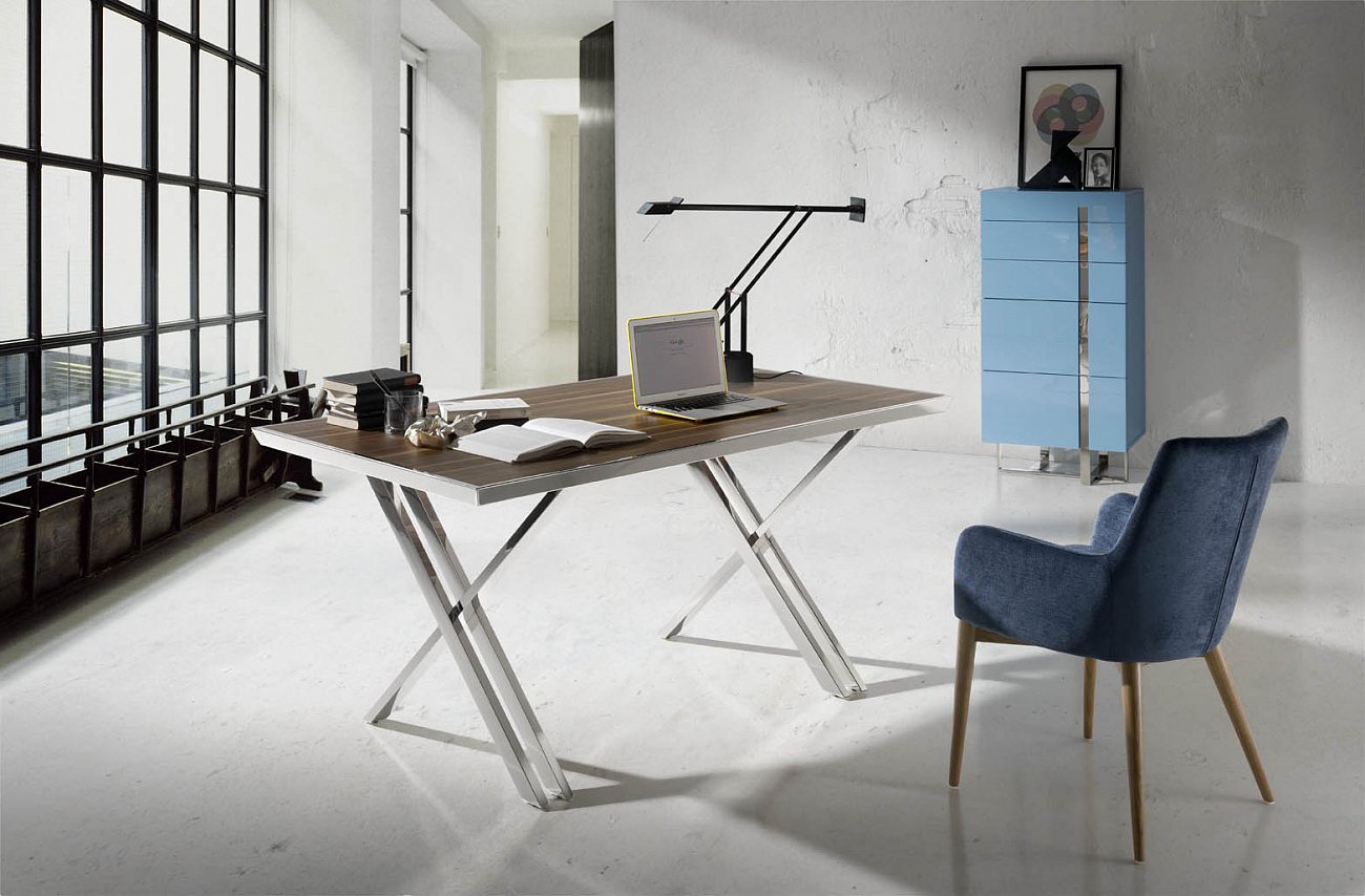 Комод с пятью ящиками с металлическими ножками голубой Experiencia от Angel Cerda ANGEL CERDA ДИЗАЙНЕРСКИЕ, ENCANTO 00-3865657 Голубой  - Вид №1