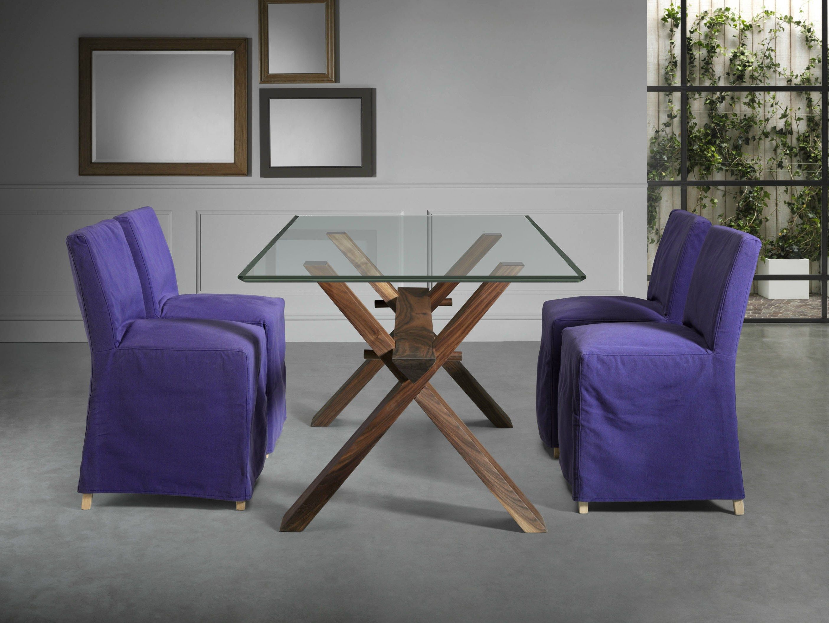 Стол из дерева и стекла на заказ L'Ottocento ARCH-00085697 - Вид №1