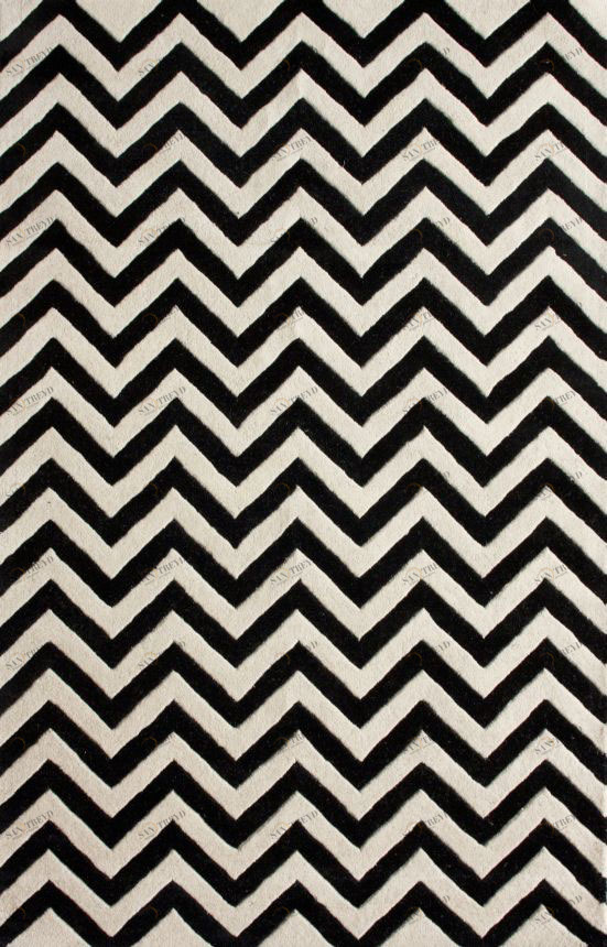 Ковер Zig Zag чёрный 300х400 DOLLY CAPRETS ДИЗАЙНЕРСКИЕ, ЗИГ ЗАГ 015231 Белый;чёрный 