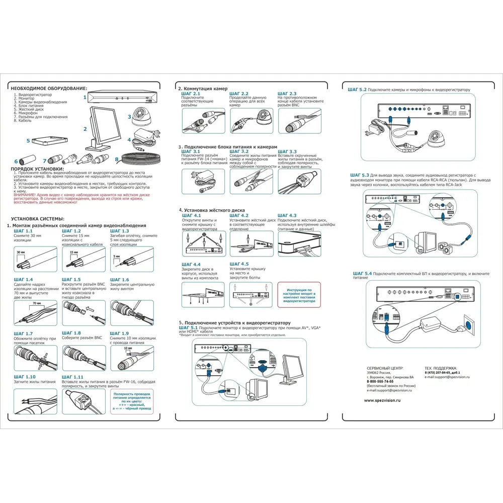 Комплект уличного видеонаблюдения VHD-Kit214S SPEZVISION STLM-2045580 - Вид №6