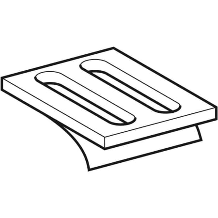 461.014.00.1 Шумопоглощающая прокладка для монтажного кронштейна Geberit GIS Geberit  - Вид №1