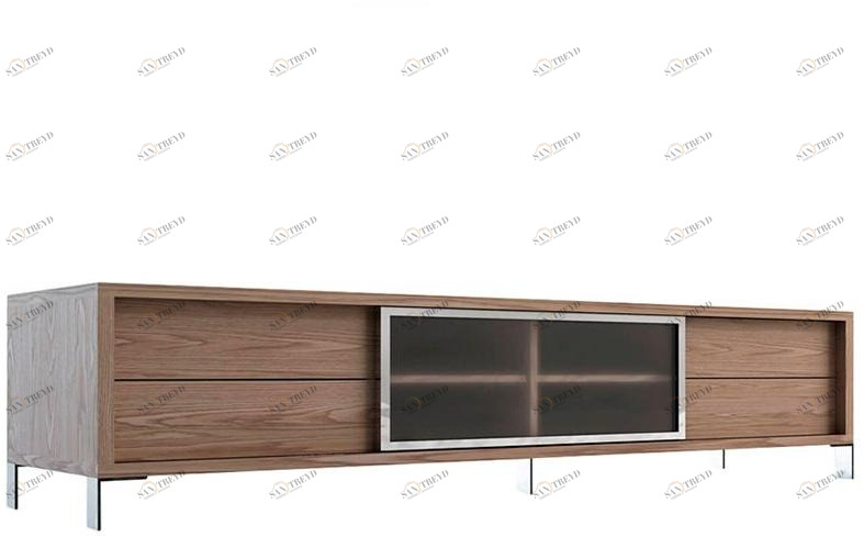 Angel Cerdá Низкая тумба под телевизор из фанерованной древесины с ящиками Nature life 3044 le30 Angel Cerda