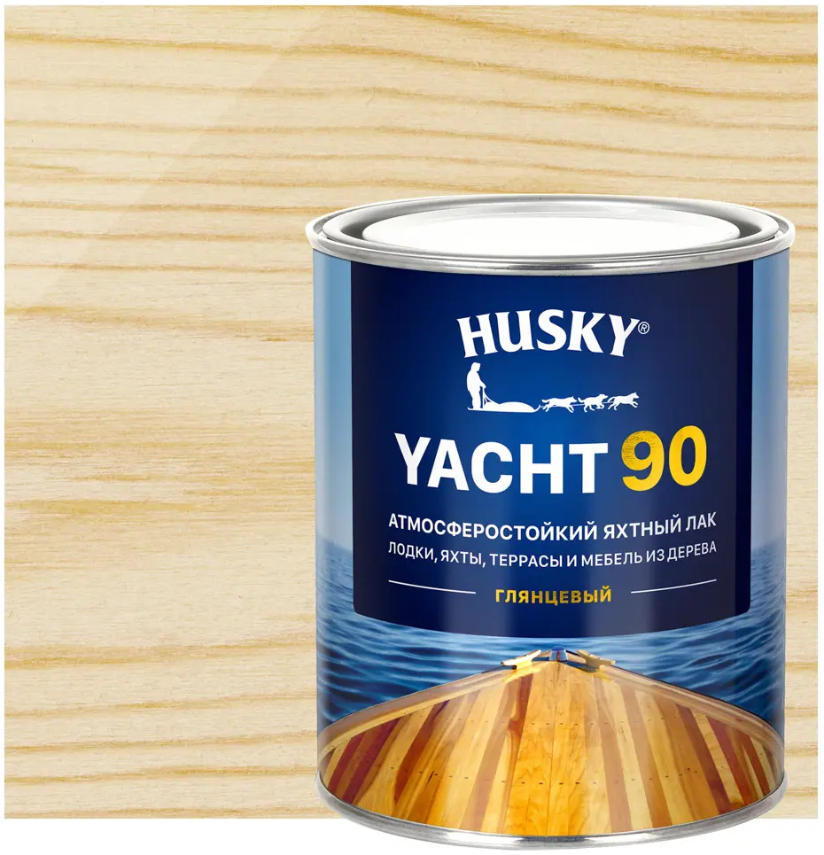 Атмосферостойкий лак Husky Yacht 90 для защиты древесины 86765097