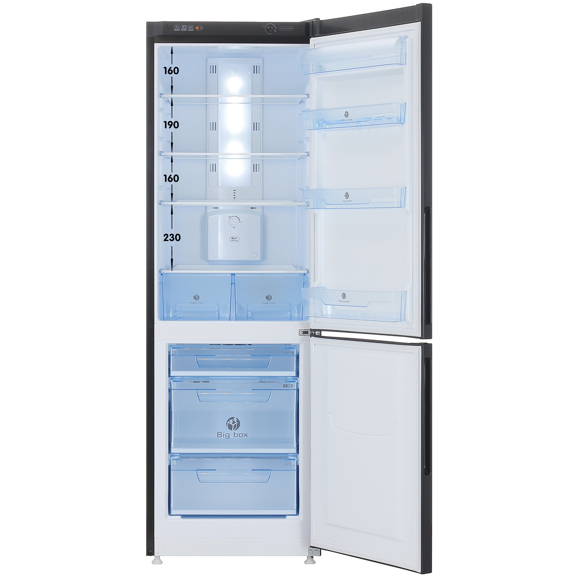 8140597 Холодильник с морозильником   Pozis RK-FNF-170B черный STDN-0064153 - Вид №1